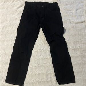 Rustler Black Cotton Trousers